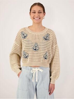 Dreamers by Debut Nautical Theme Cardigan, size S, nwt Beautiful! ⚓️